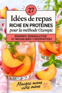 Assiette colorée avec des repas riches en protéines, incluant viande, légumes et céréales.