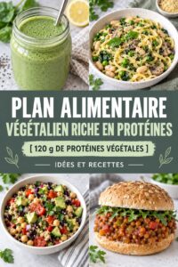 Plan de repas vegan avec des recettes riches en protéines