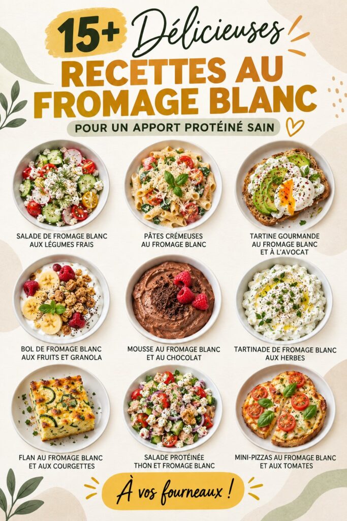 Recettes variées au fromage blanc pour une alimentation saine