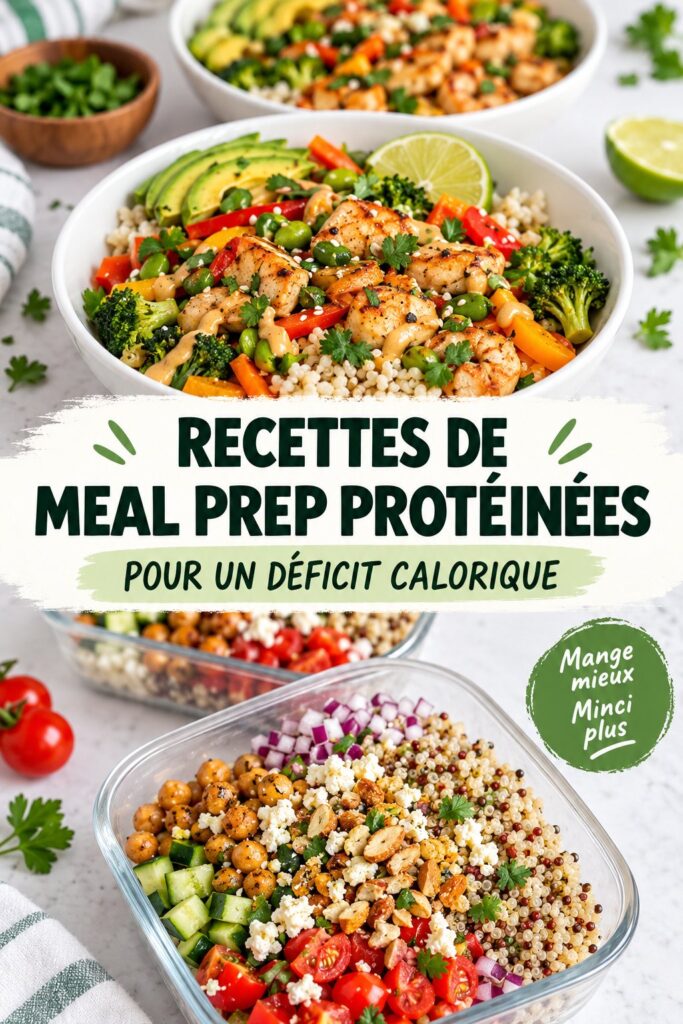 Recette de préparation de repas riches en protéines sur une table de cuisine