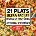 Assiette colorée de plats riches en protéines, idéale pour un repas sain