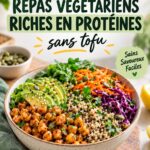 Un plat coloré de légumes et légumineuses riches en protéines