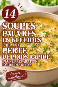 Assiette de soupe low carb garnie de légumes colorés et d'herbes fraîches