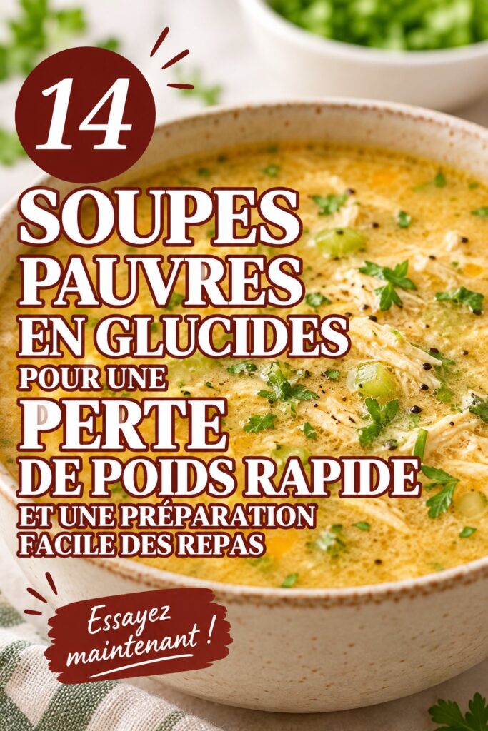 Assiette de soupe low carb garnie de légumes colorés et d'herbes fraîches