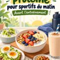 Petit-déjeuner protéiné coloré avec fruits et yaourt