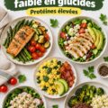 Un assiette colorée avec des repas équilibrés à 1500 calories, mettant en avant des légumes et des protéines.