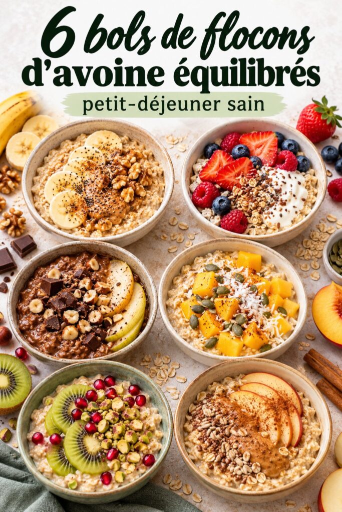 Recette de bowl d'avoine sain avec fruits frais et graines