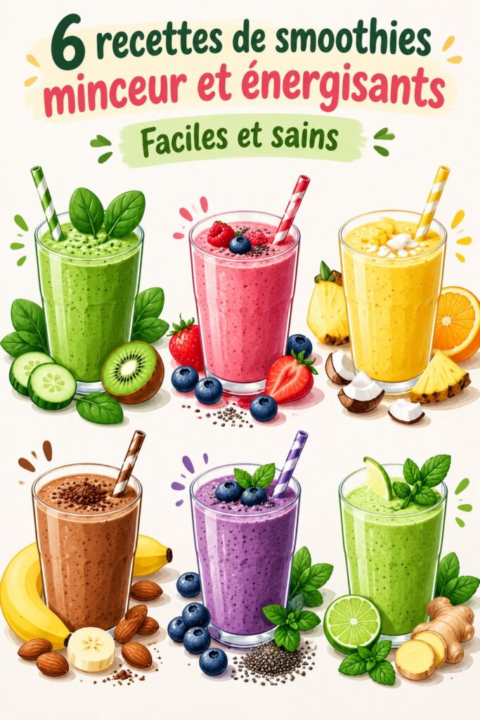 Bols de smoothies colorés avec des fruits frais, parfaits pour une alimentation saine.